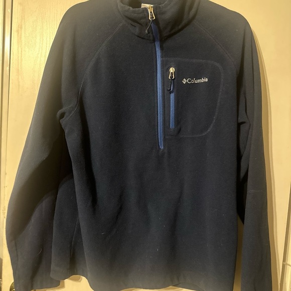 Columbia Blue Zip Up Fleece Sweater - Picture 4 of 6